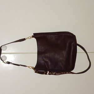 White House Black Market Maroon Handbag EUC